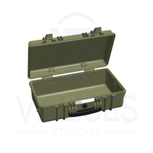 Cette Valise étanche 5117GE Valise Étanche Explorer Case 5117, verte, vide est idéale pour emballer, transporter et protéger contre l'humidité, les impuretés, le sable et les projections tous vos appareils 